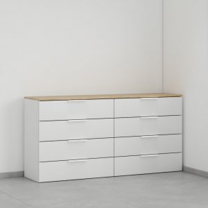 קומודת 8 מגירות רחבה
